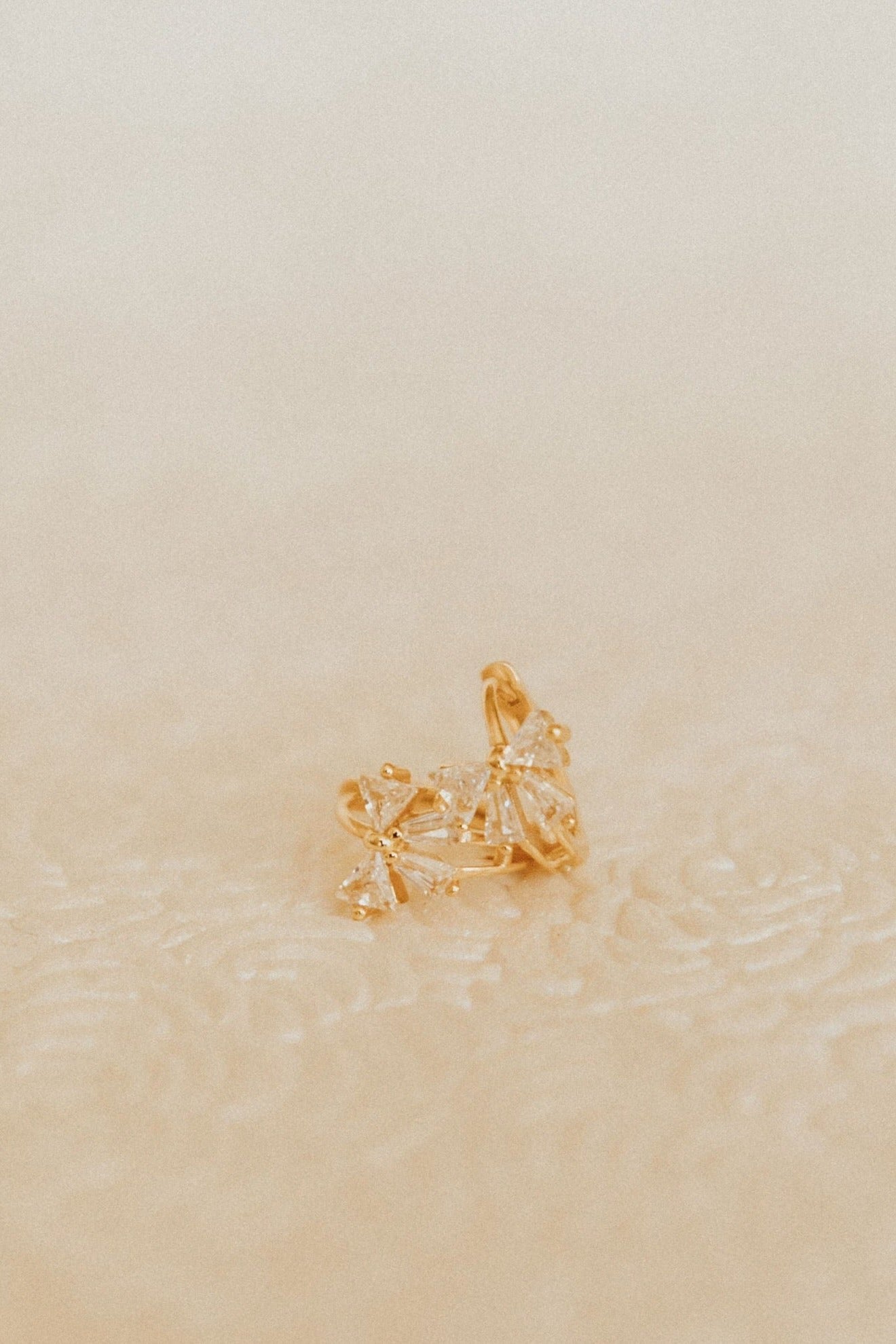 Lucy Diamond Bow Hoops