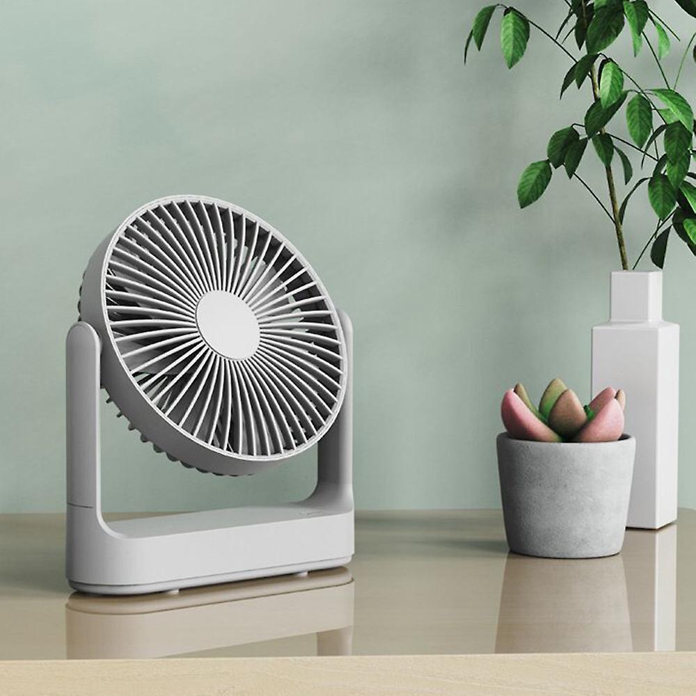 Multifunctional Desktop Usb Fan Portable Design Low Noise Operation With 4-gear Adjustable Wind Detachable Fan Blade Grey Grey Wired