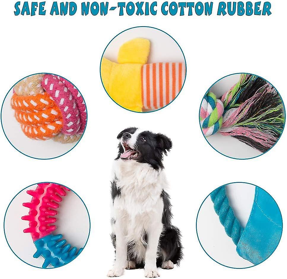 Dog Toys Puppy Toys From 8 Weeks Puppy Chew Toys Natural Cotton Interactive 10pcs Dog Rope Toys Indestructible Tough Puppy Chew Toys For Small Puppy S