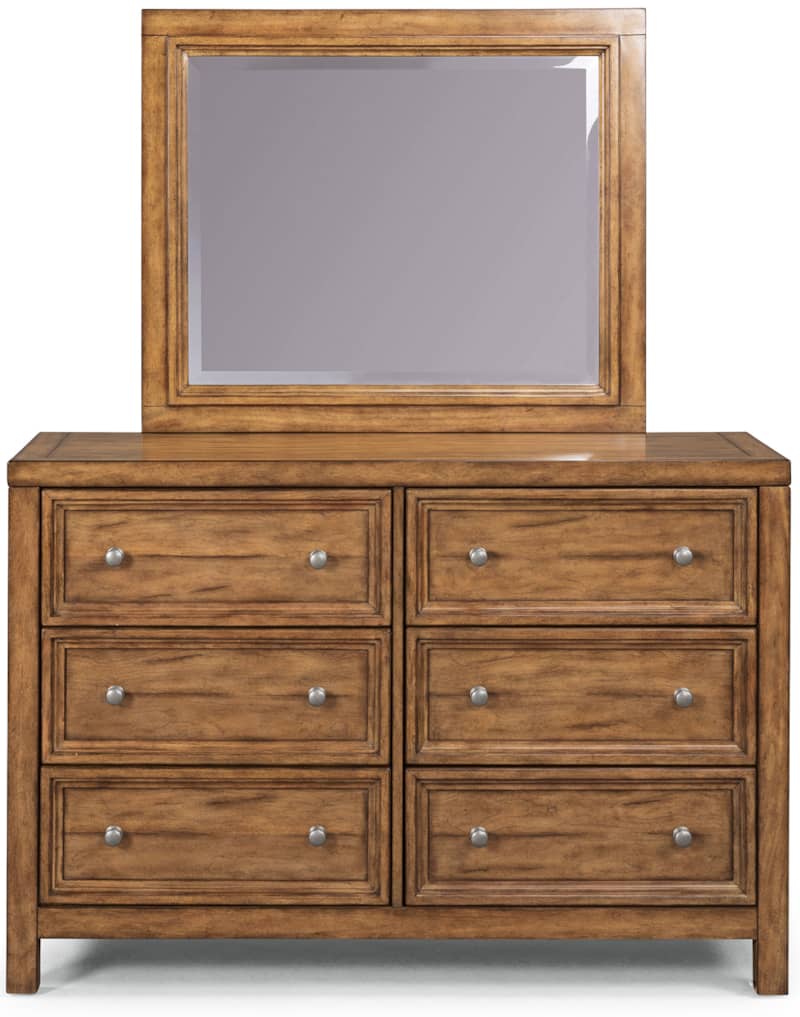 Homestyles Sedona Toffee 6-Drawer Dresser and Mirror