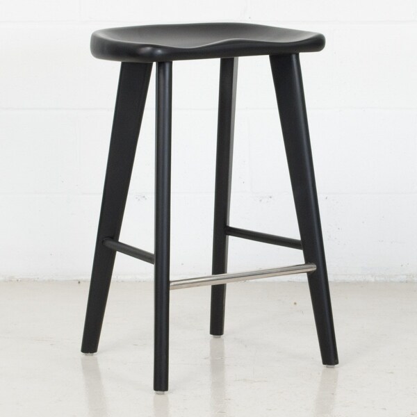 Kraft Mid-Century Modern Solid Wood Counter Stool