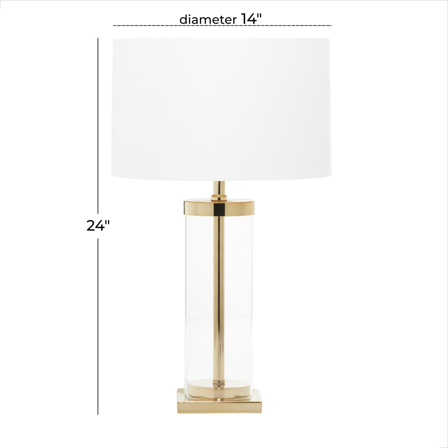 CosmoLiving by Cosmopolitan Gold Metal Glam Table Lamp 24