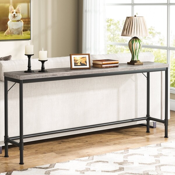 71-Inch Long Narrow Console Table， 37.4 Inches Height Bar Table