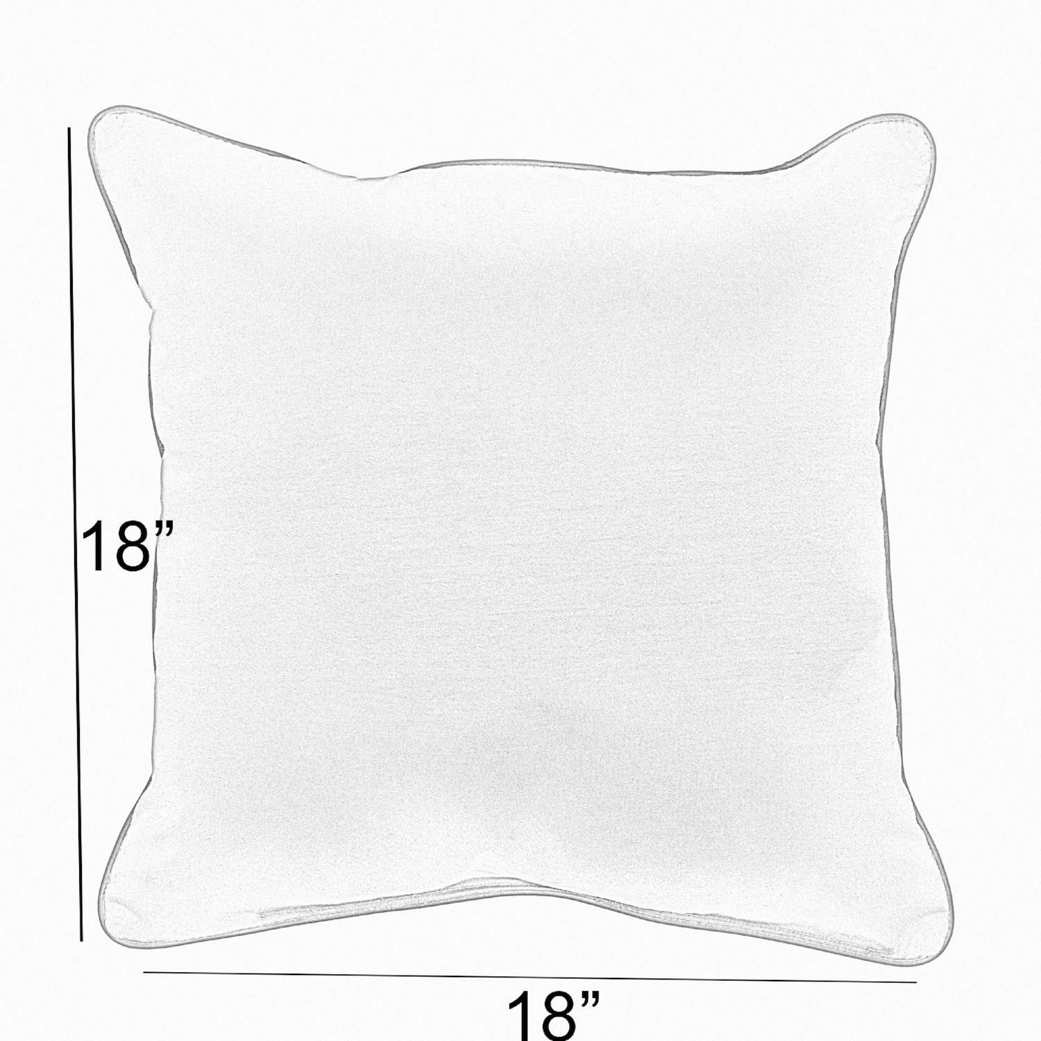 Sorra Home Indoor Outdoor 18 in. x 18 in. Corded Pillows 2-Piece Set