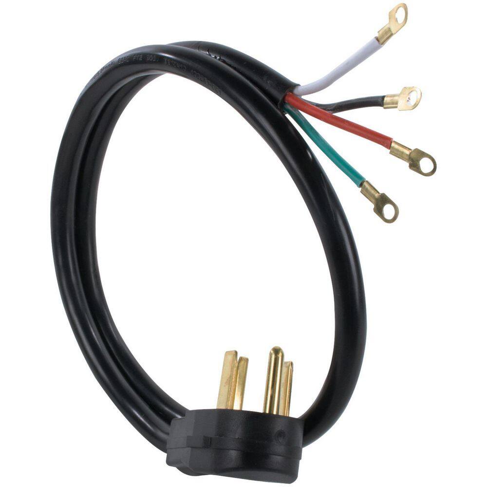 CERTIFIED APPLIANCE ACCESSORIES 4 ft. 104 4-Wire Closed-Eyelet 30-Amp Dryer Cord 90-2020