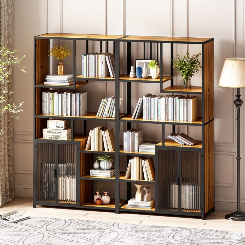 Multipurpose Bookshelf Storage Rack  with Enclosed Storage Cabinet(Combined Type)