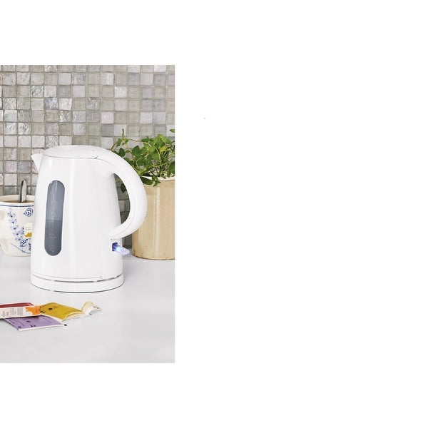 1.7 Liter Plastic Electric Kettle， White