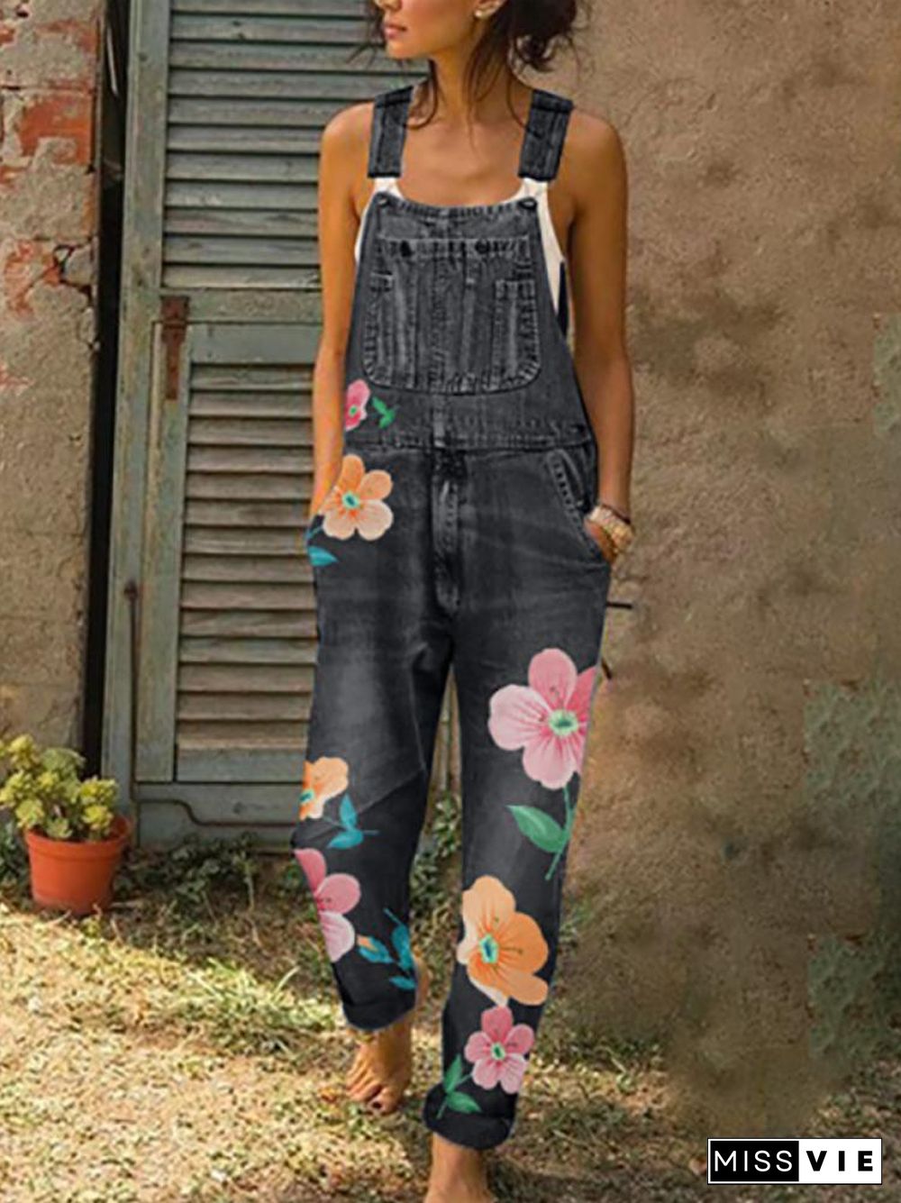 Summer Floral Printed Jumpsuit