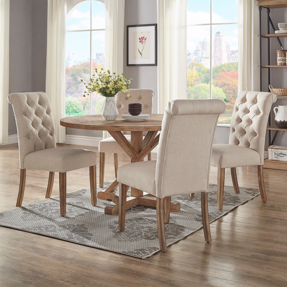 Benchwright X base 48 in. Round Dining Set by iNSPIRE Q Artisan