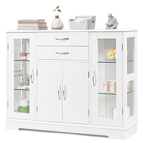 Costway 25607938 Buffet Storage Cabinet Console Cu...