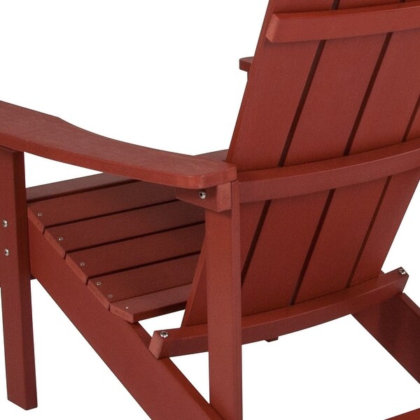 Outdoor AllWeather Poly Resin Wood Adirondack Chair