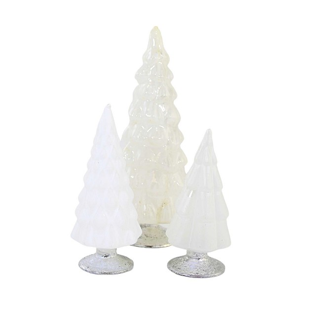 Small White Hue Trees Wedding Decor Mantle Cody Foster Decorative Sculptures