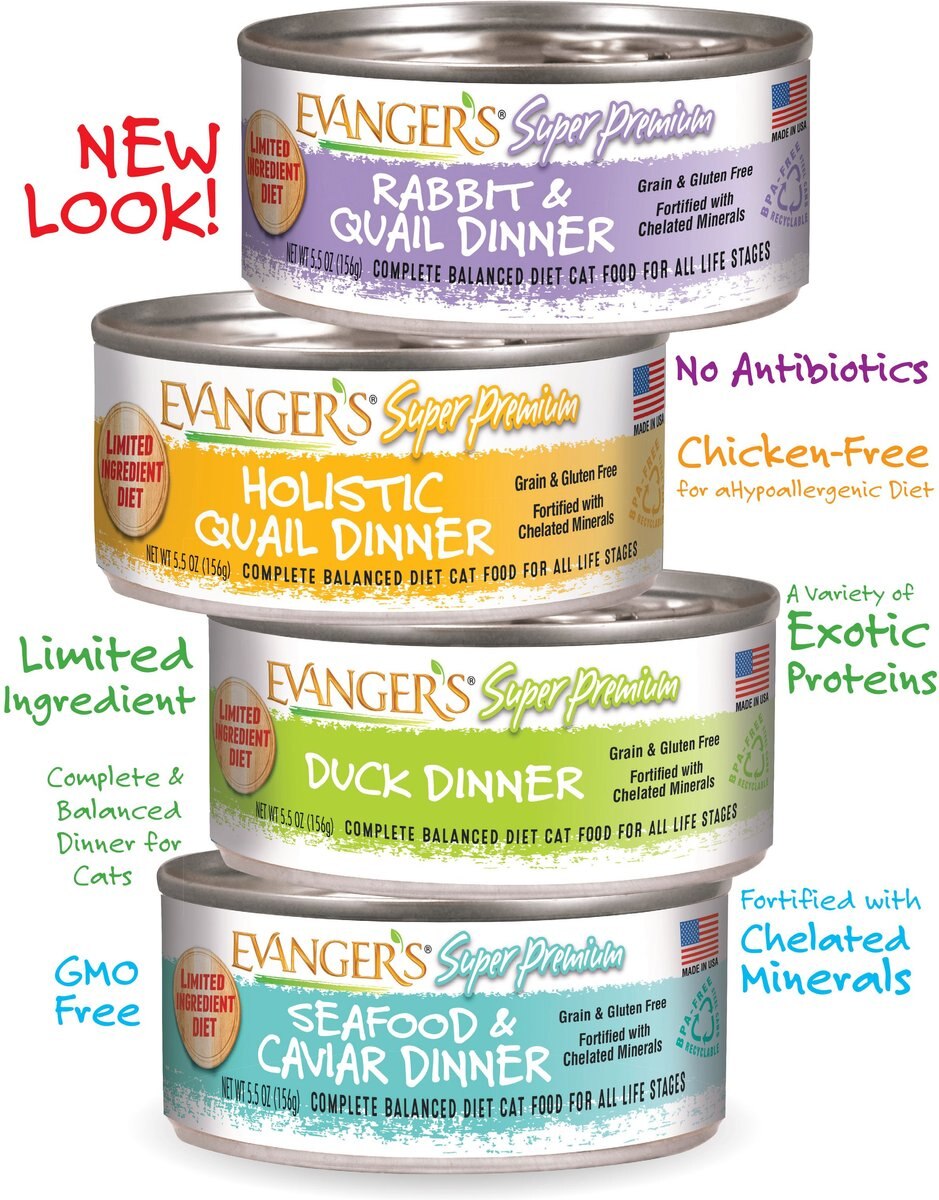 Evanger's Super Premium Quail Dinner Grain-Free Canned Cat Food