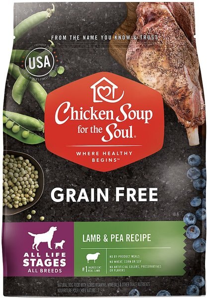 Chicken Soup for the Soul Lamb and Pea Recipe Grain-Free Dry Dog Food， 10-lb bag