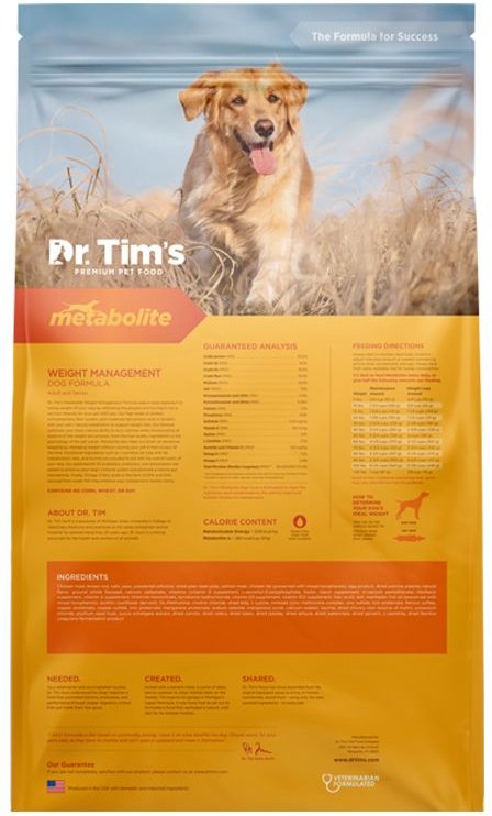 Dr. Tim's Weight Management Metabolite Formula Dry Dog Food