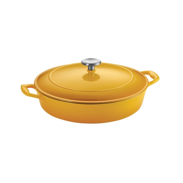 Tramontina 4qt Enameled Cast Iron Covered Braiser Sunrise