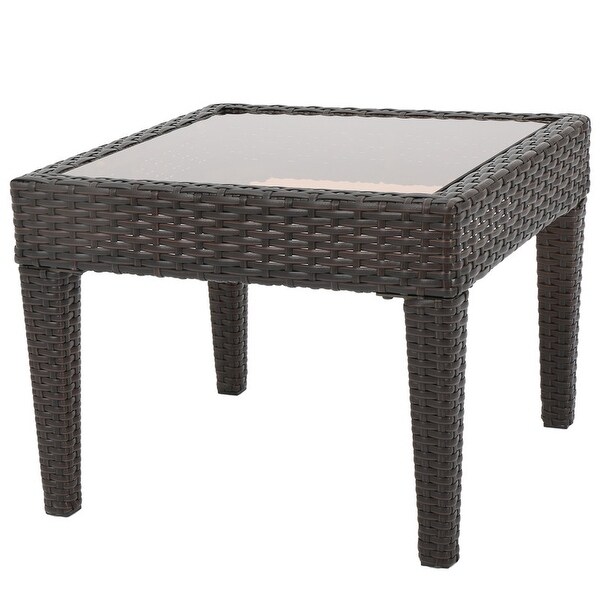 Modern Outdoor ANTIBES ACCESS Table，Made of Ratten Side Tea Table