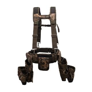 BUCKET BOSS Mossy Oak Break Up Infinity Camo Adjustable Tool Belt with Suspenders 85035