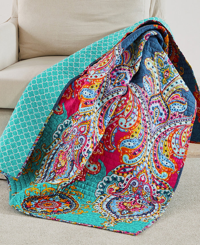 Levtex Fantasia Boho Reversible Quilted Throw， 50