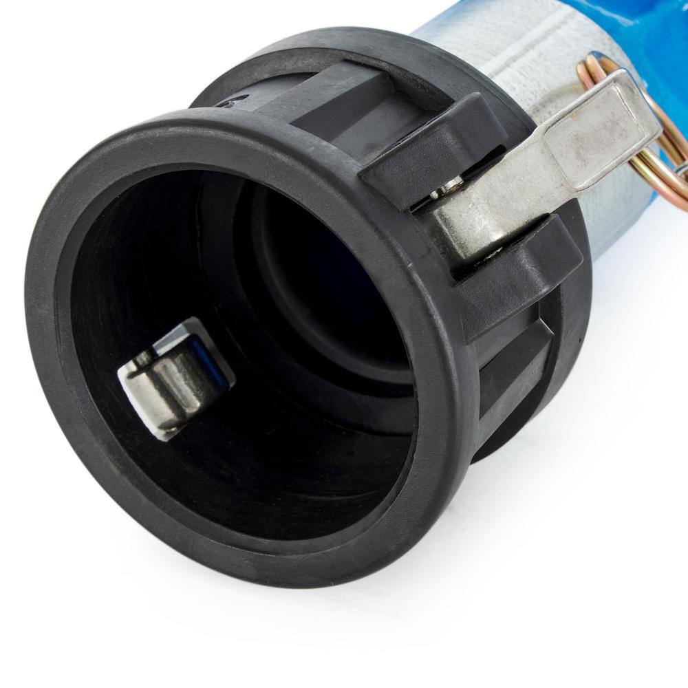 Apache 50 ft. Blue PVC Lay-Flat Discharge Hose with Poly Cam Lock Fittings APACHE-98138049