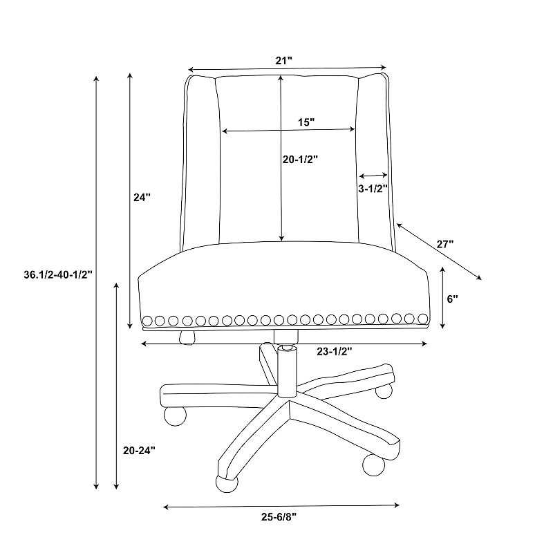 Linon Glasses Office Desk Chair