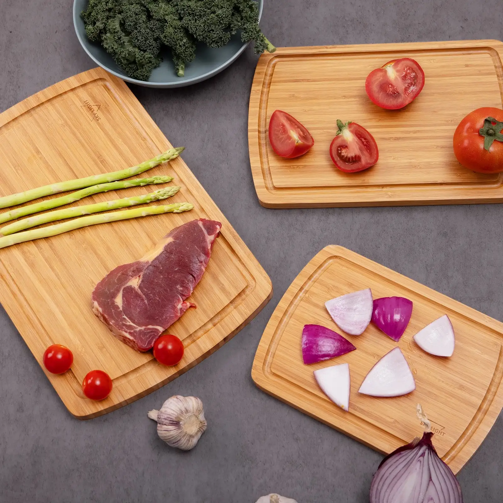 Bamboo Cutting Board Set of 3