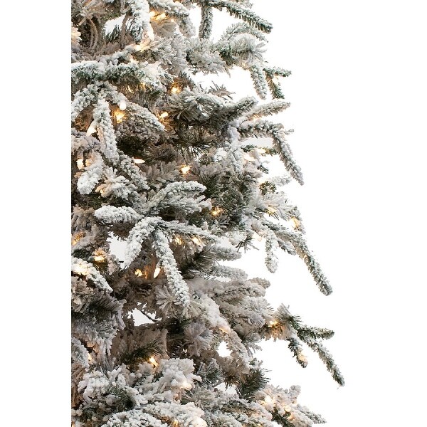 12' Flocked Balsam Pine Christmas Tree