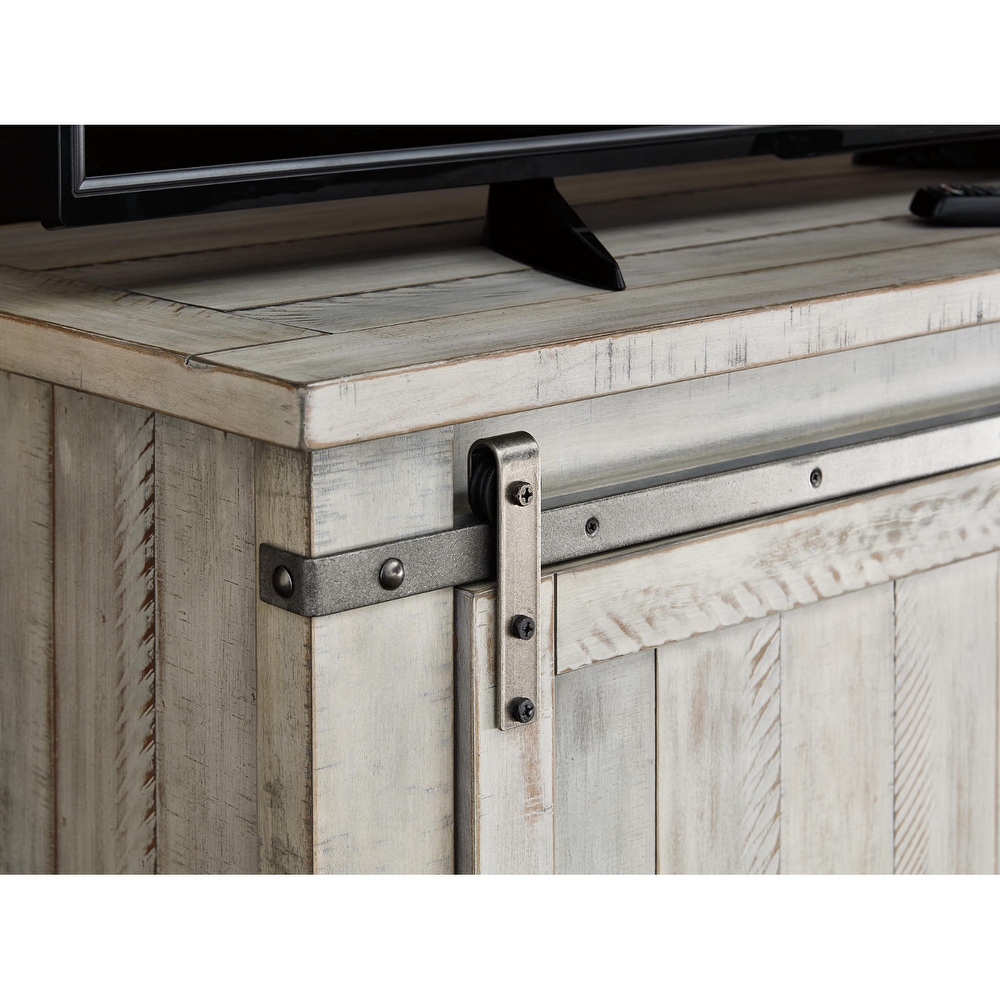 Signature Design by Ashley Carynhurst Casual TV Stand Whitewash