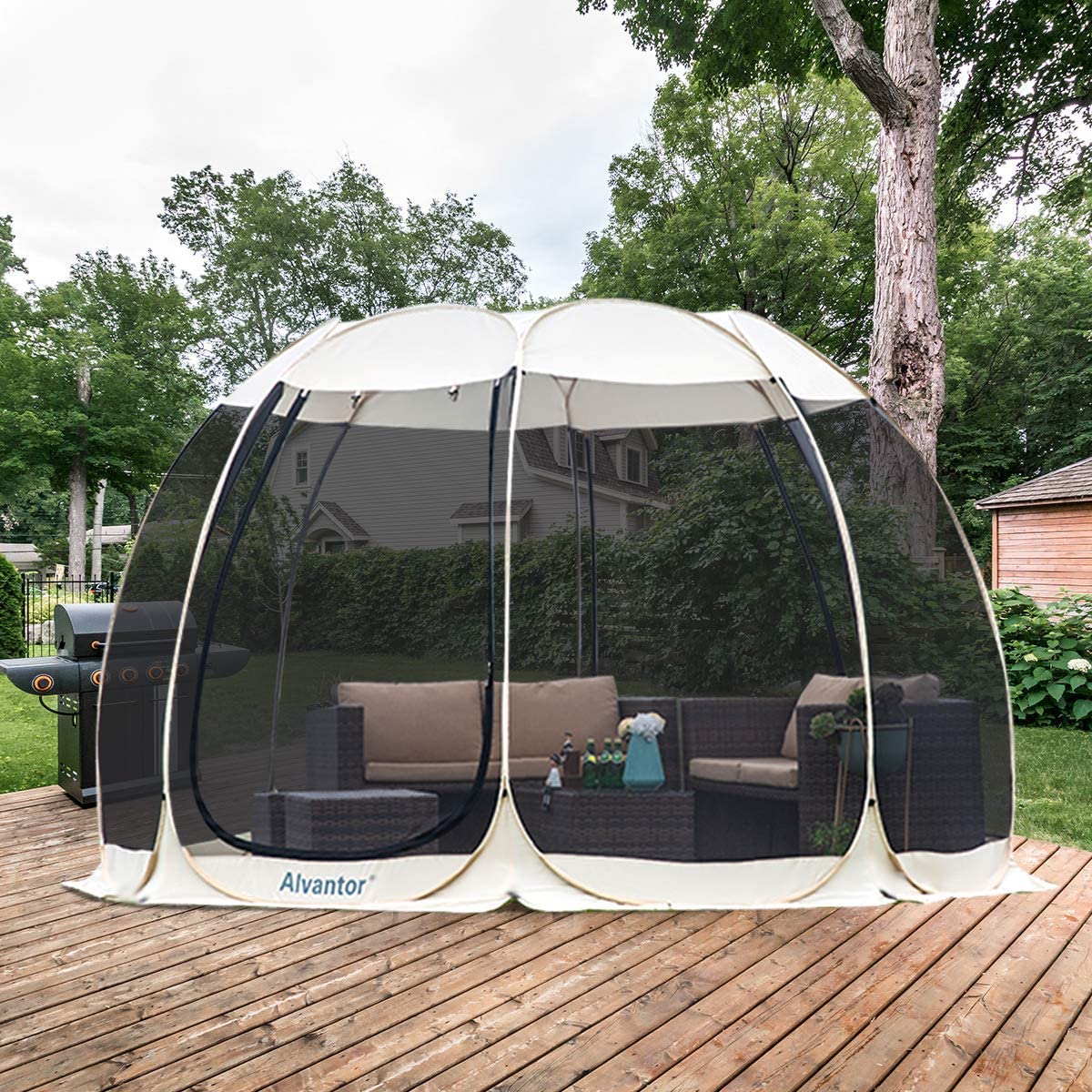 Screen House Camping Room Pop Up Gazebo 12'X12' Instand Canopy