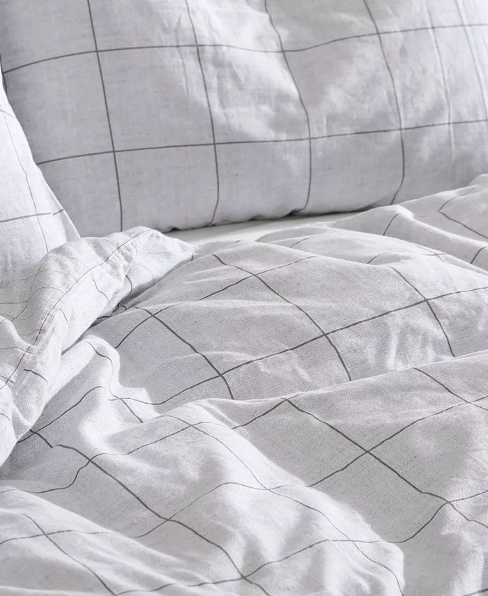 Kenneth Cole New York Holden Grid Duvet Cover Set， 3 Piece， King