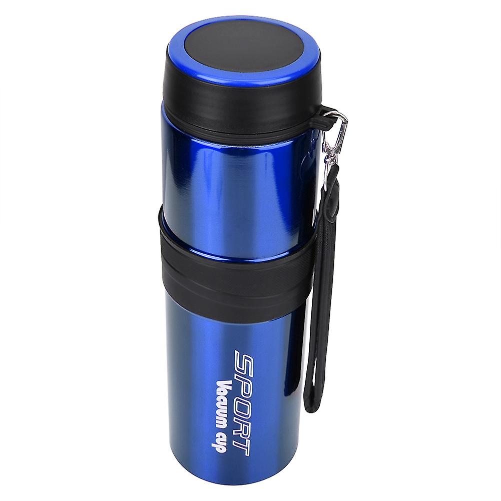 1000ml Stainless Steel Vacuum Thermos Water Bottle Flasks Portable Travel Cup Blue