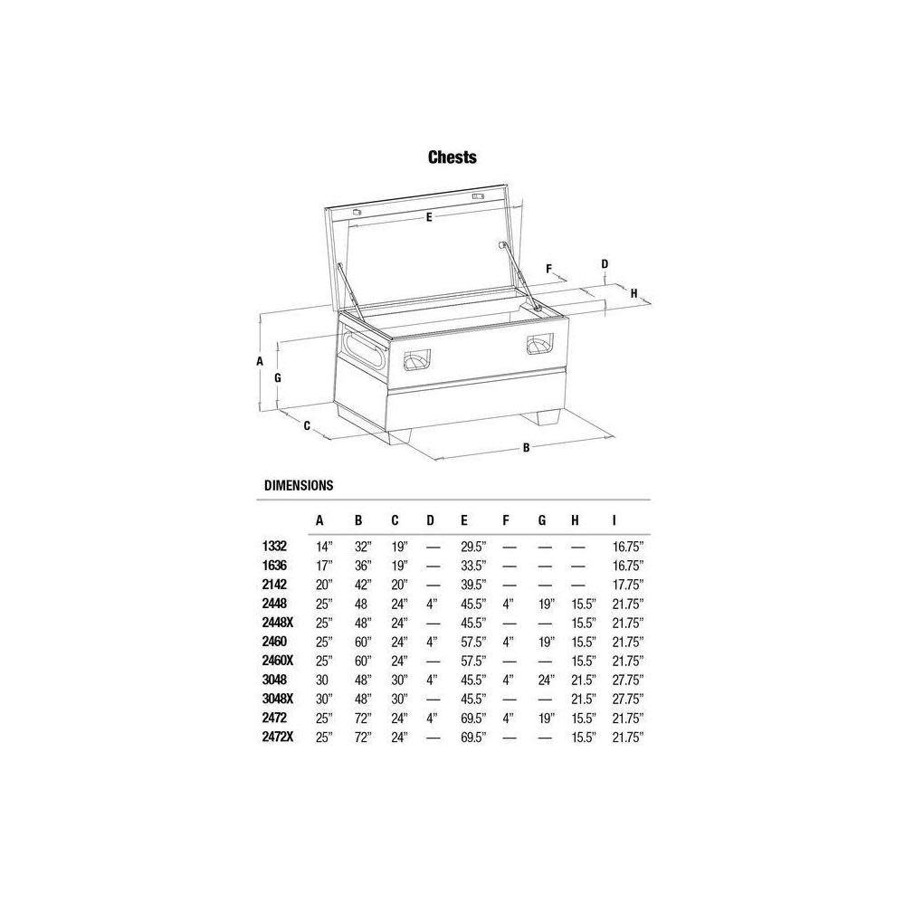 24 In. x 48 In. Locking Storage Chest ;