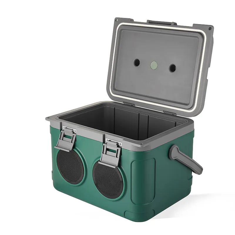 21L Portable Cooler with Loudspeaker Box for Camping  BBQs   Outdoor Activities