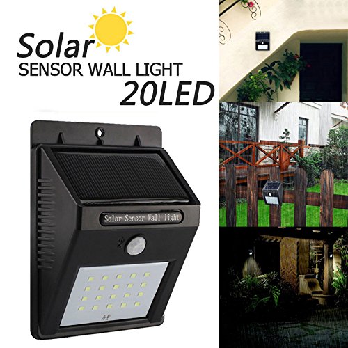 2/4/6/8/10 Pack 20 Led Solar Power Sensor Wall Light Security Motion Lamp Waterproof Outdoor Yard Garden Lamp