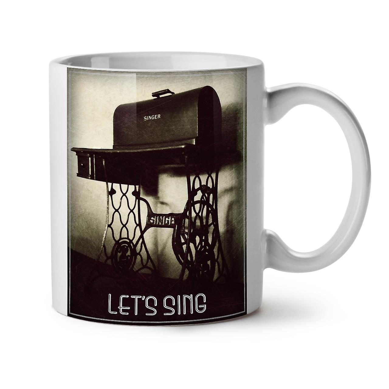 Photo Vintage Sing Retro NEW White Tea Coffee Ceramic Mug 11 oz | Wellcoda