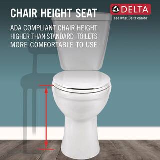 Delta Foundations 2-piece 1.28 GPF Single Flush Elongated Front Toilet in White Seat Included (9-Pack) SVS9-C43913-WH