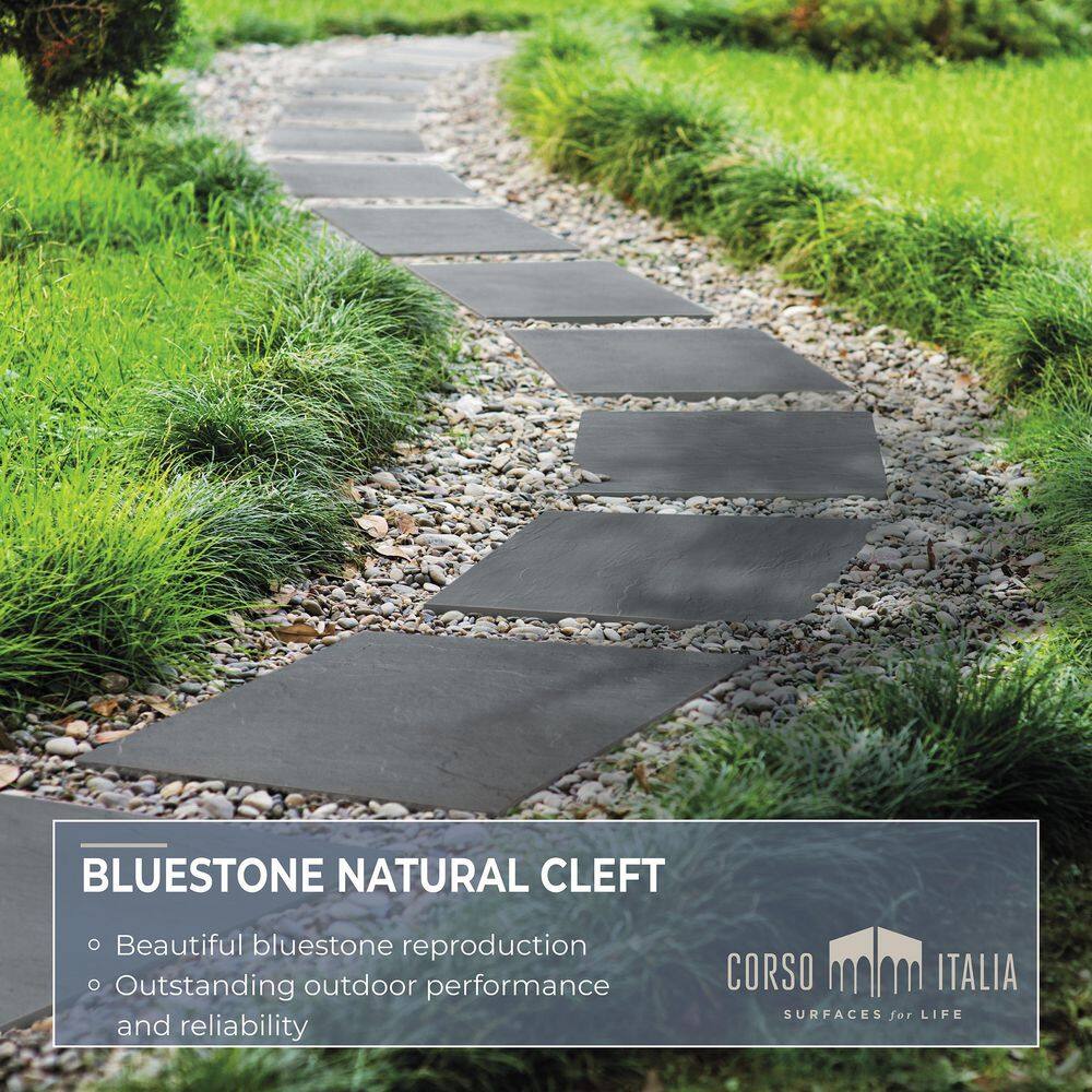 Corso Italia Bluestone Natural Cleft 24 in. x 48 in. x 0.75 in. Porcelain Paver 610010004653