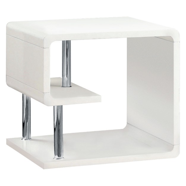 Clive End Table Glossy White Homes Inside Out