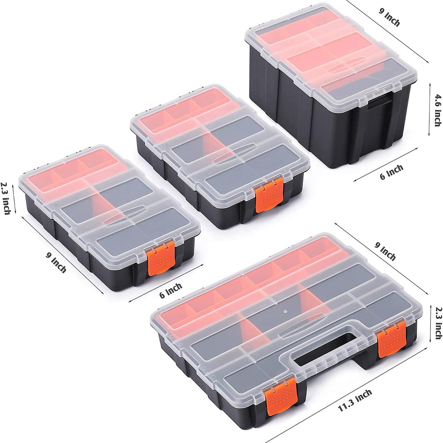 Portable Tool Box ， Hardware andamp; Parts Organizers， Compartment Small Parts Storage Boxes， Versatile And Durable Plastic Tool Box