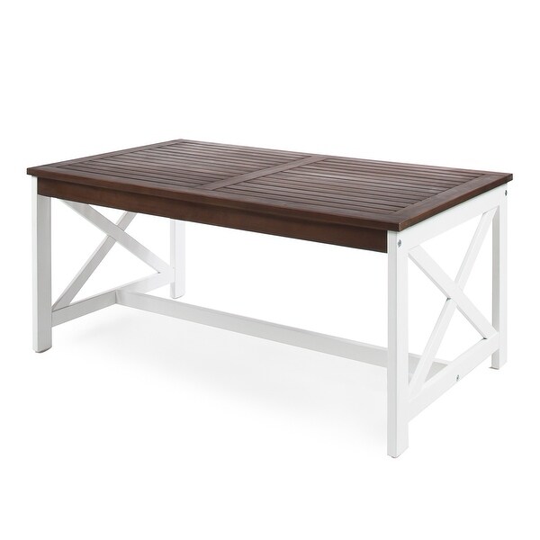 Ivan Outdoor Rectangle Wood Coffee Table by Christopher Knight Home