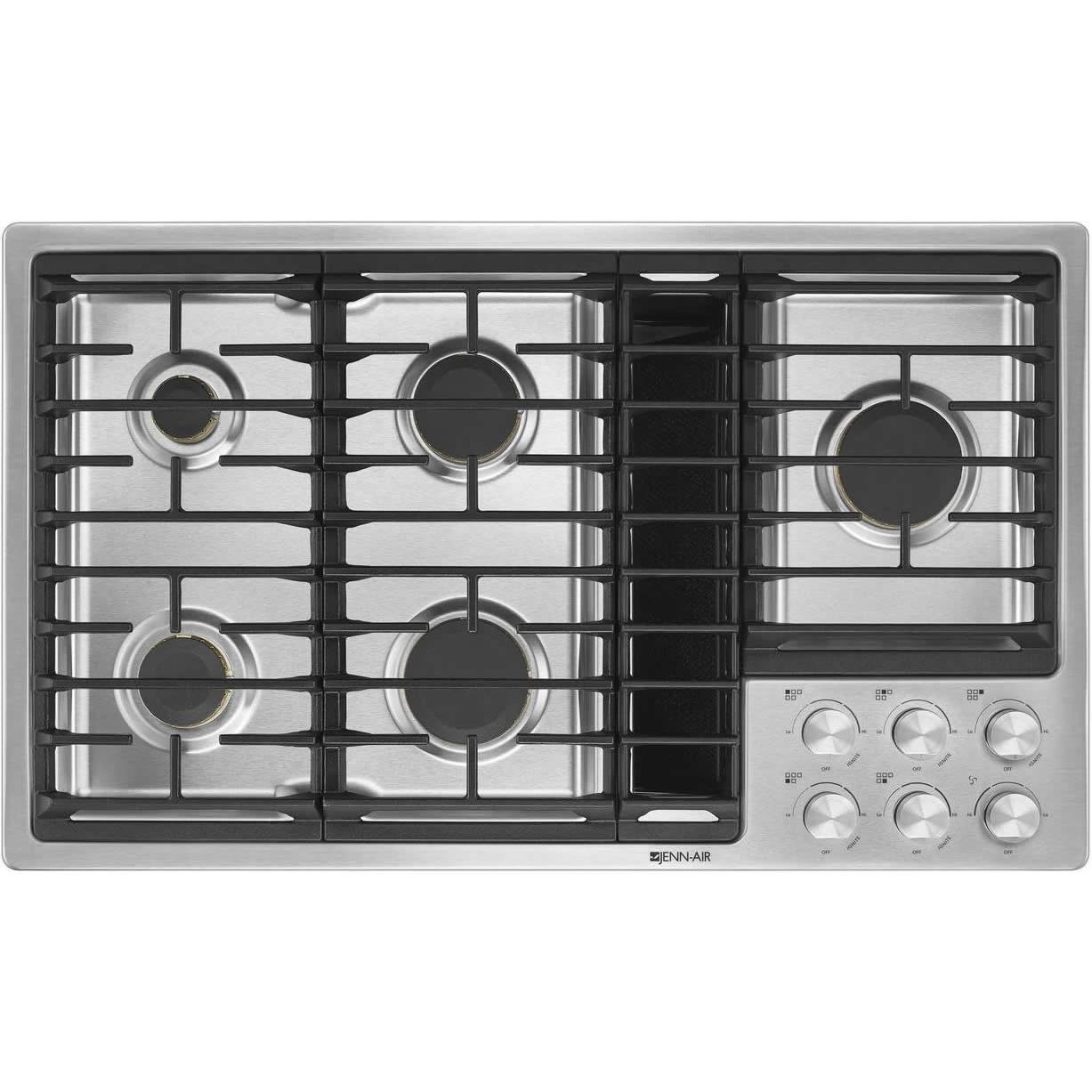 JennAir 36-inch Built-In Gas Cooktop with Downdraft Ventilation System JGD3536GS