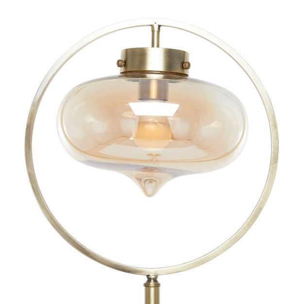 Metal Floor Lamp With Hanging Shade Gold Olivia amp May