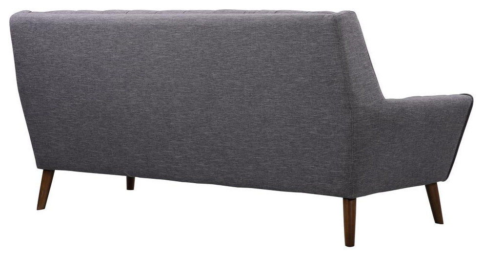 Unique Sofa  Polyester Seat With Button Tufting  ampWidespread Flared Arms   Midcentury   Sofas   by Decorn  Houzz