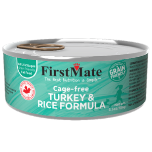 FirstMate Cage Free Turkey and Rice Formula Canned Cat Food