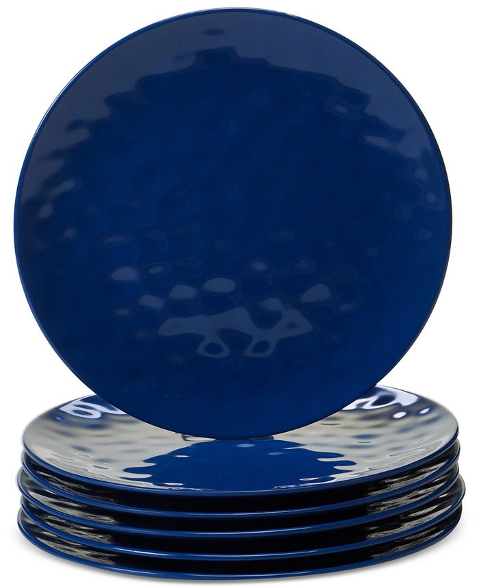 Certified International 6-Pc. Cobalt Blue Melamine Dinner Plate Set