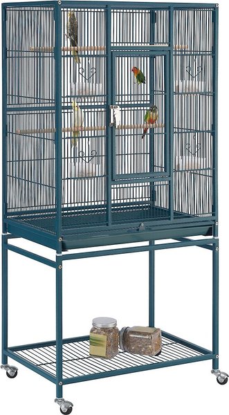 Yaheetech 54-in Rolling Metal Large Parrot Cage Mobile Bird Cage with Detachable Stand