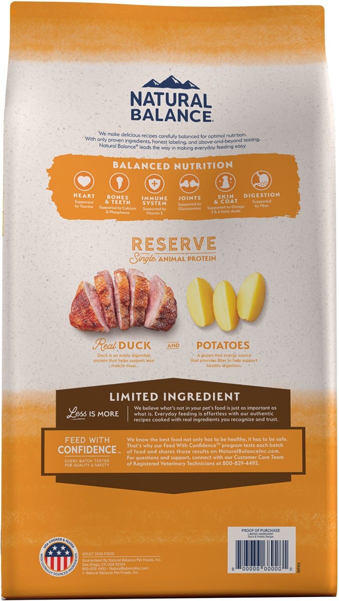 Natural Balance Limited Ingredient Reserve Grain-Free Duck and Potato Recipe Dry Dog Food