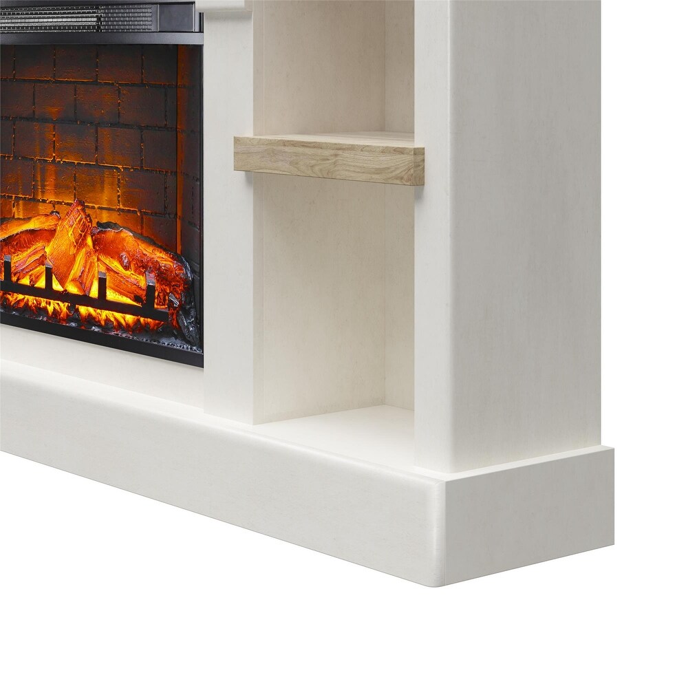 Mr. Kate Winston Fireplace Mantel with Built in Bookshelves