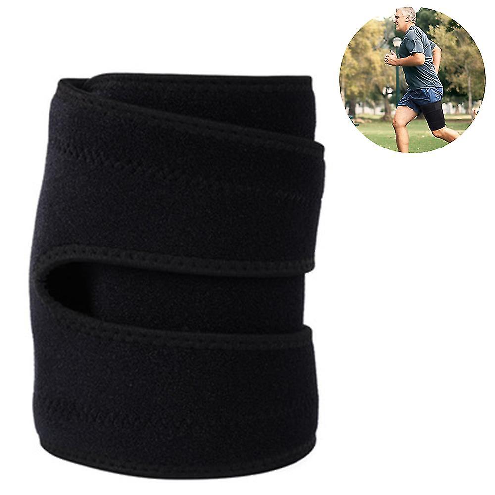 1 Pcs Thigh Support， Adjustable Compression Sleeve， Thigh Brace Hamstring Wrap With Anti-slip Strips Compatible With Men And Women Prevent Leg Sprains