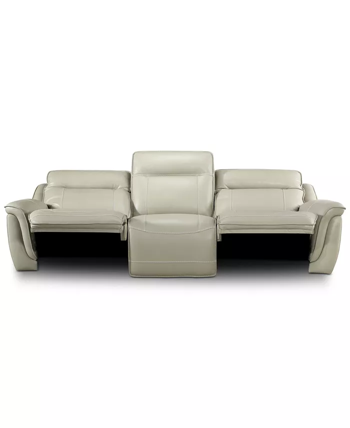 Furniture Lenardo 3-Pc. Leather Sofa with 2 Power Motion Recliners